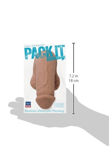 Doc Johnson - Pack It - Prosthetic Flaccid Penis - Realistic Size And Feel - Heavy (200 G)- Caramel