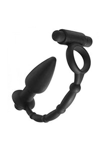 Master Series Viaticus Dual Cock Ring And Butt Plug Vibrator