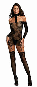 Dg Garter Dress&Attached Stockings Blkos