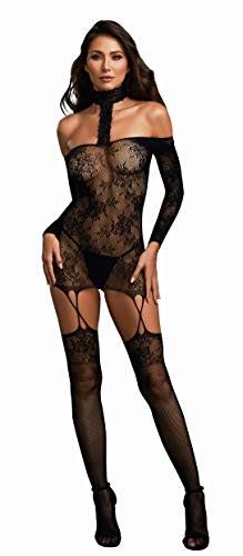 Dg Garter Dress&Attached Stockings Blkos