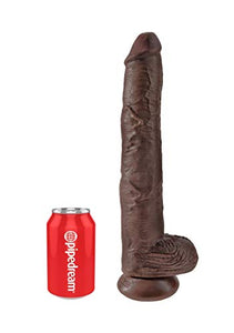 Pipedream Products King Cock Realistic Dildo With Balls, Brown, 14 Inch