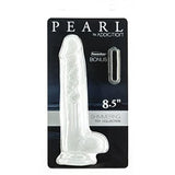 Addiction Pearl 8.5 Dong Pearl White Tpe W/ Bullet &quot;