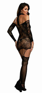 Dg Garter Dress&Attached Stockings Blkos