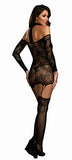 Dg Garter Dress&Attached Stockings Blkos
