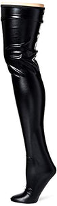 Wet Look Thigh High Black Os