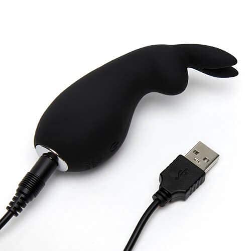 Fifty Shades Of Grey Greedy Girl Black Clitoral Rabbit Vibrator - Rechargeable, Waterproof - Petite Size