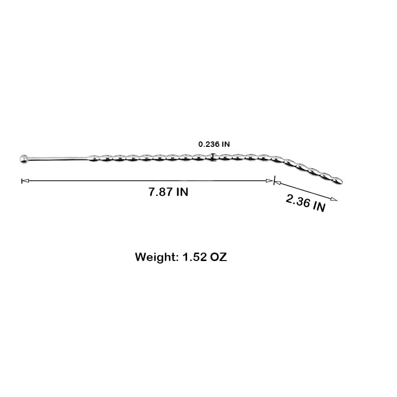 Urethral Sounds Beads Plug, Sex Toy of Penis Plug Urinary Dilator Urethral Stimulation Masturbation Rod for Men (S)