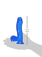 Basix Rubber Works 6.5'' Dong With Suction Cup, Blue