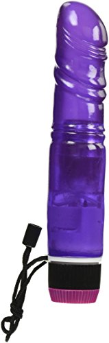 Nasstoys 9-Inch Waterproof Water Whopper Jelly Penis Vibrator, Lavender