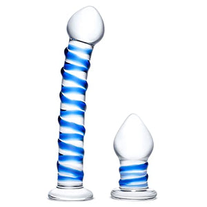 Glas 2Pc Double Glass Dildo & Butt Set