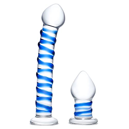 Glas 2Pc Double Glass Dildo & Butt Set