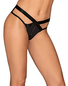 Dg Open Crotch Strappy Panty Black L