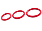 M2M Cock Ring, Nitrile, 3 Piece Set, Red