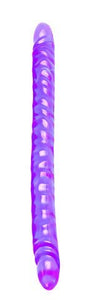 Slim Jim Duo 17 Inches Veined Super Slim Dong - Purple
