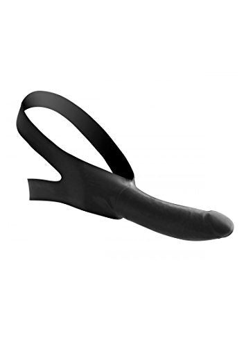 Master Series Strap On Dildo Face Mouth Gag, Black