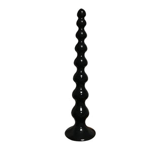 Anal Beads Super Long 14.2'' Anal Plug Large Butt Plug Dildos with Suction Cup Anal Sex Toy for Men Women Couples (Black S)