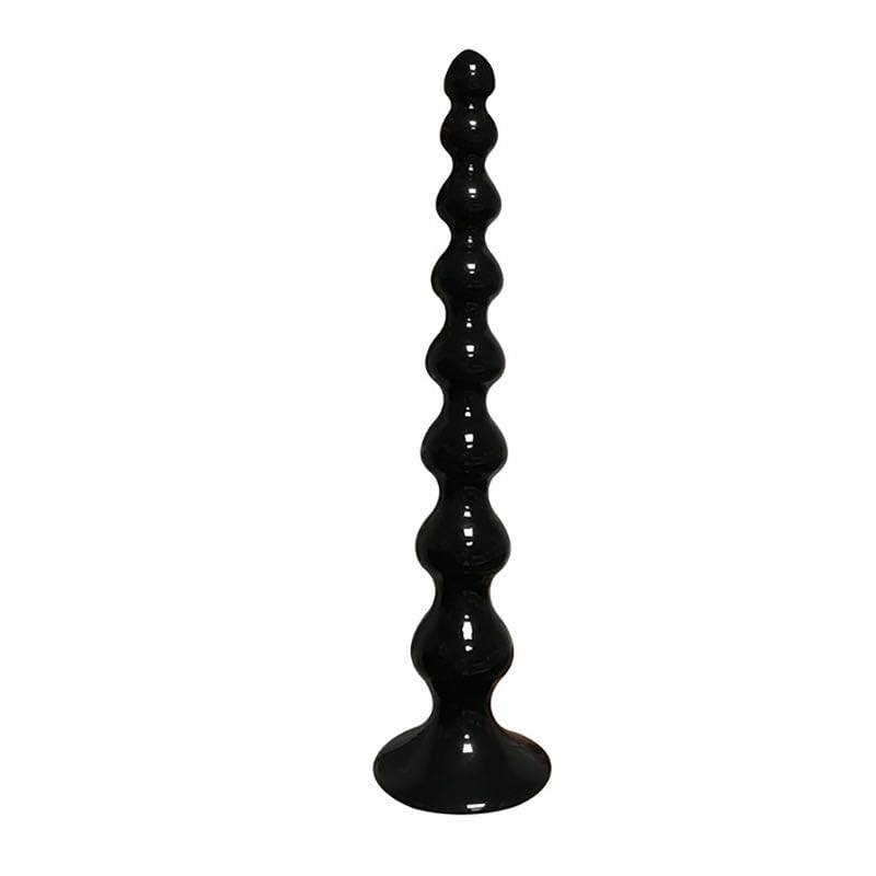 Anal Beads Super Long 14.2'' Anal Plug Large Butt Plug Dildos with Suction Cup Anal Sex Toy for Men Women Couples (Black S)
