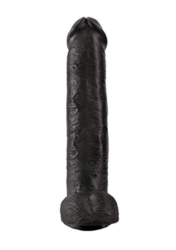 King Cock 15 Inch Cock With Balls - Black