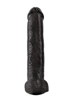 King Cock 15 Inch Cock With Balls - Black