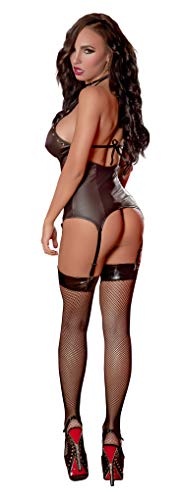 Magic Silk Madame Studded Corset/G-String, Large/X-Large
