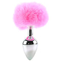 Cousins Group Iris Med Silver Plug With Pom Pom, Pink