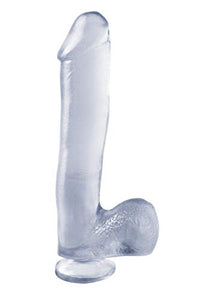 Basix 10-Inch Suction Cup Dong, Clear