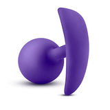 Blush Luxe - Satin Smooth Silicone Wearable Anal Hollow With Jiggle Ball Vibra Plug Sex Toy - Purple