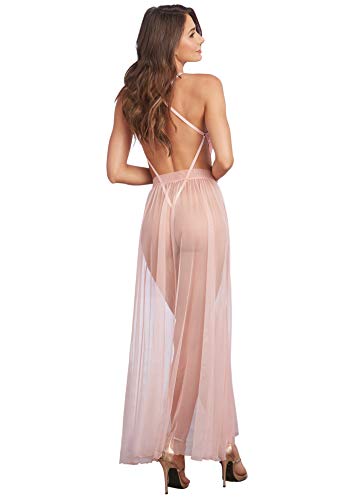 Dg Teddy & Maxi Skirt W/ G-Strng Rose 1X