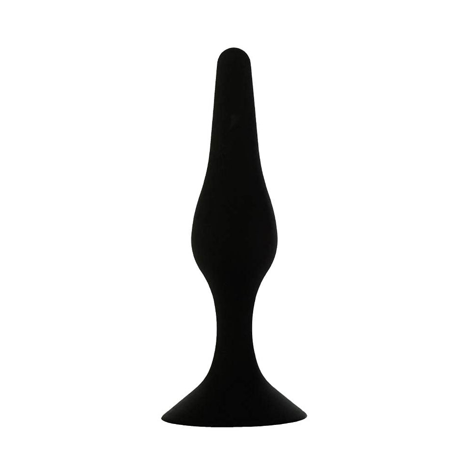 Pure Love Silicone Anal Butt Plug 4.5'', Adult Sex Toy, Classic Sex Toy, Black
