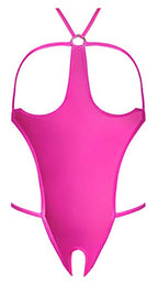 Ms Mesh Cupless Crotchless Teddy Pnk S/M