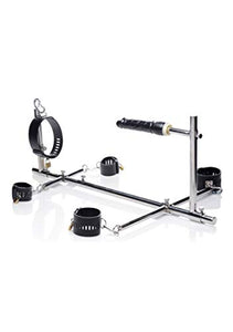 Master Series Stuck And Stuffed Stockade With Dildo, Grey (Ae970)