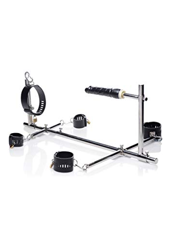 Master Series Stuck And Stuffed Stockade With Dildo, Grey (Ae970)