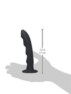 Strap U Ripples Silicone Strap On Harness Dildo, Black