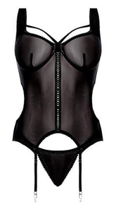 Ms Sheer Mesh Merry Widow& Gstring Bk Sm