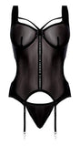 Ms Sheer Mesh Merry Widow& Gstring Bk Sm