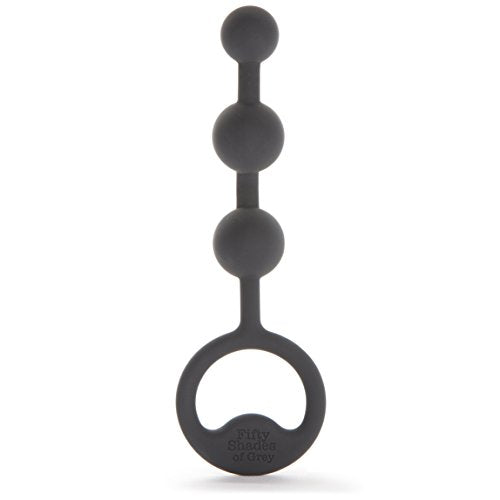 Fifty Shades Of Grey Carnal Bliss Black Silicone Anal Pleasure Beads - Petite Size - 3.5 Inch