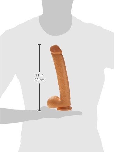 Nasswalk All American Whopper Straight Dong Waterproof, Flesh, 11 Inch