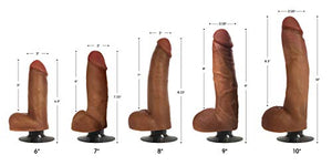 Jock Bareskin 7In Vibrating Latte Dildo W/ Balls