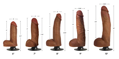 Jock Bareskin 7In Vibrating Latte Dildo W/ Balls