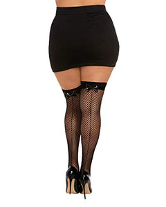 Dg Diamond Net Fishnet Thighhighs Blkosq
