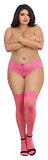 Dg Neon Thigh Highs W/ Silicn Top Pnk Os