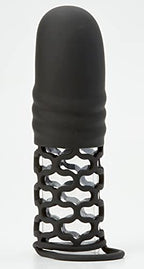 California Exotic Novelties Dr. Joel Kaplan Silicone Masturbator With Extension, Black, 2 Inch