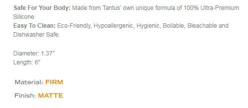 Tantus Sex/Adult Toys Curve Dildo- 100% Ultra-Premium Matte Finish Firm Silicone Harness Compatible For Couples' Anal, Vaginal P