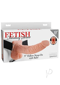 Ff 9In Hollow Strap-On With Balls Flesh