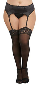 Dg Thigh High W/Lace Top Blk Q