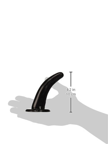Basix Rubber Works 4.5-Inch His 'N Hers G-Spot Dong, Black
