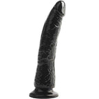 Basix Rubber Works Slim 7-Inch Dong with Suction Cup Black