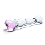 8 Inch Sweetheart Glass Dildo - Pinkclear