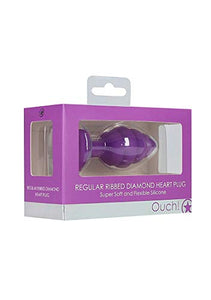 (Wd) Regular Ribbed Diamond He Plug Purple