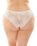 Poppy Crotchless  Panty 6Pk Q/S White
